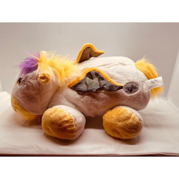 Stuffies Pegasus Horse with Wings Plush Stuffed Animal 6 Pockets 21" Toy - Picture 3 of 12